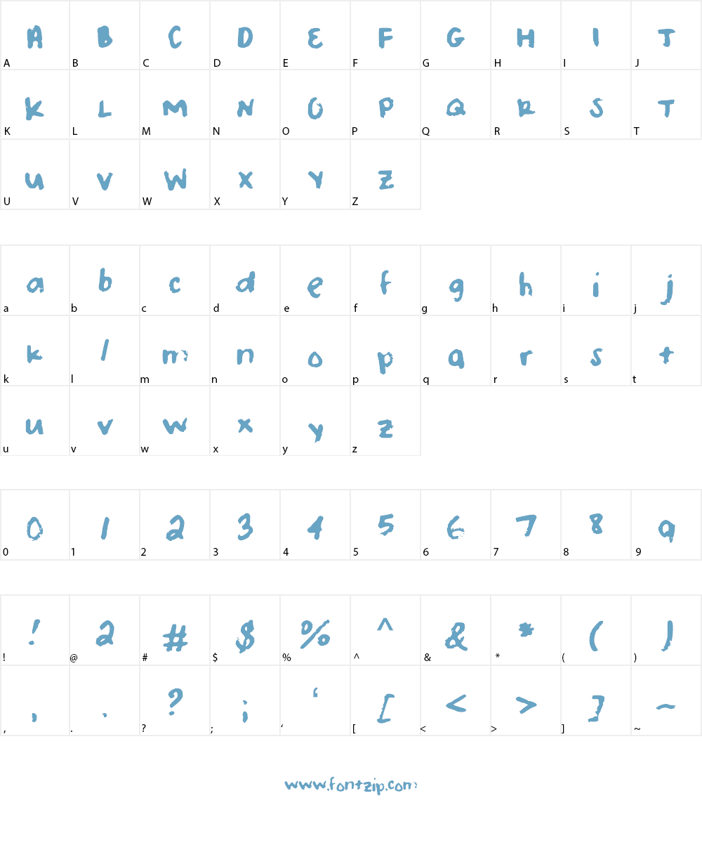 Jum Font Character
